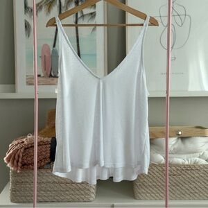 Free People Intimately Ribbed Swing Tank Top, White (L)